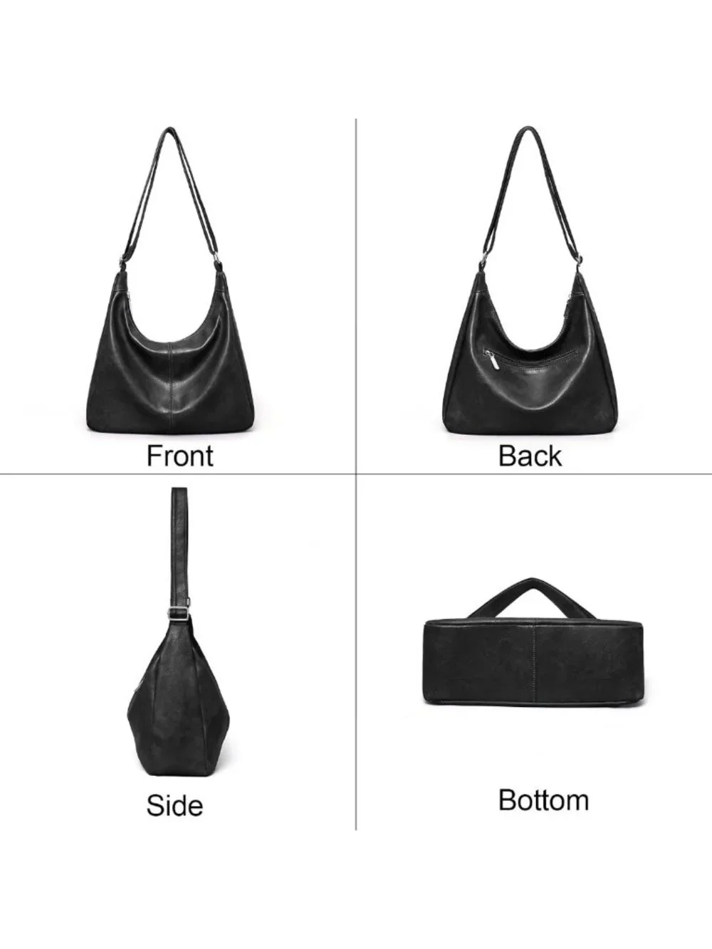 Chic Vegan Leather Hobo Bag for Women | Slouchy Shoulder Tote Purse